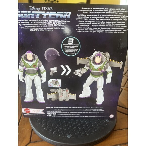 Disney Pixar Buzz Lightyear Space Ranger Gear Mission Ready Mattel-New - Picture 2 of 3